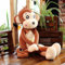 AFFE Plüschtier Puppe Stofftier Kissen Kuscheltier AFFE, zum Spielen und Kuscheln, Weiches Schmusetier für Mädchen, Jungen, Babys (40 cm,Braun)