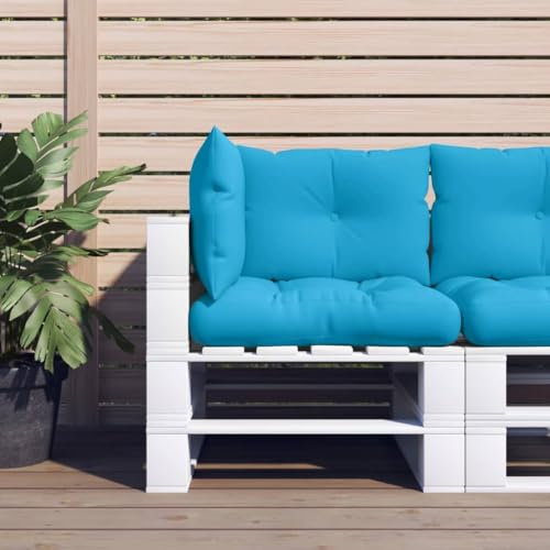 Xichuzi Palettenkissen 3-TLG. Blau Stoff, Sitzkissen Outdoor, Ersatzkissen Für Rattanmöbel, Sonnenliege Kissen, Paletten Polster, Schaukelstuhlkissen - 360860