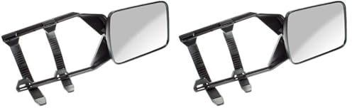 Maypole Single Convex Glass Caravan Extension Towing Mirror Universal Fit, Black (Pack of 2)