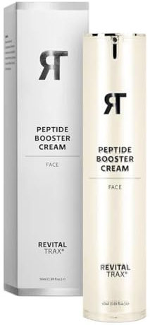 RevitalTrax Peptide Booster Gesichtscreme, Skincare, Gesichtspflege Anti-Aging Tagescreme und Nachtcreme, glättet Falten und verbessert Elastizität, 50ml