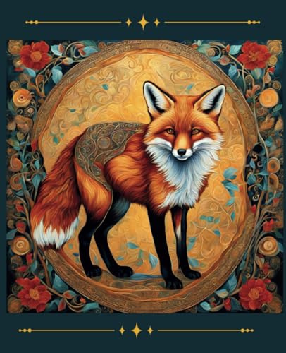 Classic Fox Notebook: Glossy cover. 110 lined pages, 7.5 x 9.25”