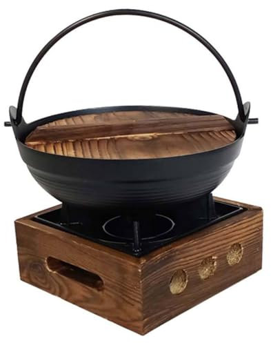 Gatuida Four À Sukiyaki Wok Casseroles Ninja Plat À Bouillon Autocuiseur Poêles Marmite Marmite Cocotte Poêle Kit De Cuisinière À Charbon De Bois À Charbon De Bois