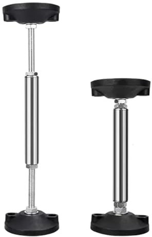 Qivine 2 Pièces Barres de Support Télescopiques, Réglables de 28cm à 42 cm, Support de Poteau Supporte Jusqu'à 300 kg, Pied de Poteau Reglable Courts pour Armoires Murales, Armoires TV (38-52cm)
