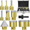 WUDLEP Diamond Tile Hole Saw Kit, 10Pcs Ceramic Hole Saw Set, 6/6/8/20/35/50/68mm+10mm Drilling Milling Bit+50mm Beveling Chamfer Bit+Adapter, for Porcelain Tile Ceramic Granite Marble Masonry Stone