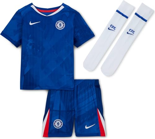 Fc Chelsea 2025/26 Stadium Home Dreiteiliges Nike Replika Fußballtrikot-Set Für Jüngere Kinder, Rush Blue/Weiß/Speed Red, HJ5617-496, M