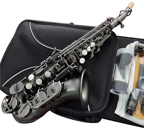 Altsaxophone Satin Black Curved Sopran Saxophon Professional Bb