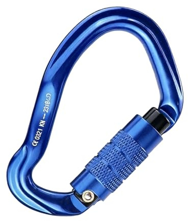 Klettern | Haken aus robustem Aluminium, Sicherheitshaken aus Metall für Geschirr, Seile, Hängematten, Training, Wandern im Freien
