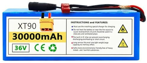 Pacco Batteria 36V 30Ah 10S4P Per Veicoli Elettrici Biciclette E Motocicli Pacco Batteria Con Protezione BMS Integrata E Caricabatteria Con Motore da 100W~ 800W