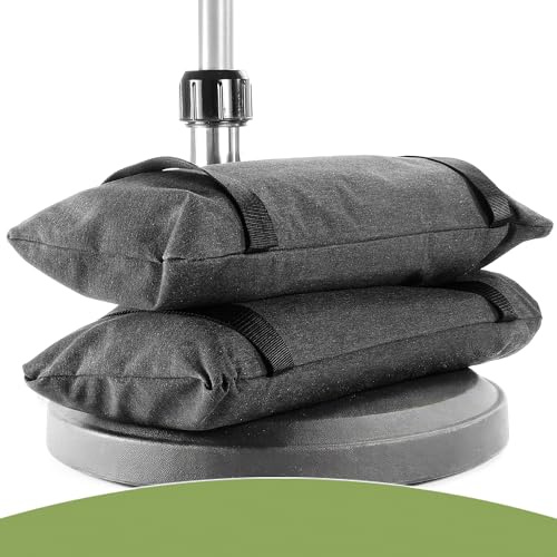 4smile Lot de 2 sacs de sable pour parasol - 2 x 15 kg - Pour pied de parasol - SunnySandbag - Avec 2 poignées de transport - Poids pour parasol