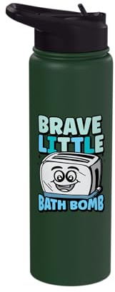 Brave Small Bath Bomb Funny Toaster Bath Bomb Stainless Steel Insulated Water Bottle