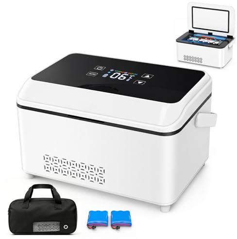Nevera para Insulina, Nevera Medicamentos Portatil 2-8°C Alta Capacidad Estuche Refrigerador Bolsa para Diabéticos Enfriador Eléctrico de Insulina con USB para Viajes Largos Diarios