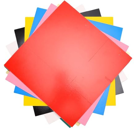 Zunate Set di Lamiere di Compensato Colorato Preverniciato Superficie Liscia per Intaglio del Legno 8 Pezzi 300x300x3mm per Decorazioni in Legno