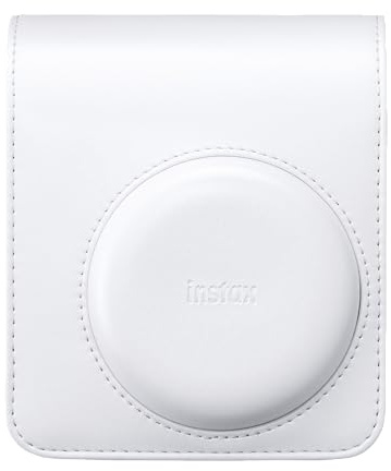 FUJIFILM instax mini 13™ Kameratasche Clay White | Kleine Sofortbildkamera-Tasche mit Trageriemen und PU-Material – Passgenaues Kamera-Zubehör für instax mini 13™