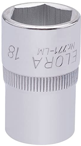 Draper 15307 Elora Hexagon Socket, 18mm Ø, 1/2 Square Drive