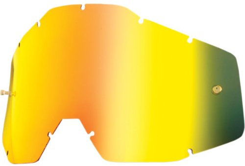 100% RACECRAFT/ACCURI/STRATA Ersatzlinse Spiegel/Smoke Anti-Nebel, Gold , Größe One Size