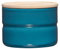 Riess, 2171-200, Vorratsdose mit Eschenholzdeckel, Durchmesser 8 cm, Höhe 6 cm, Inhalt 230 ml, SILENT BLUE, KITCHEN-MANAGEMENT, Truehomeware, Emaille