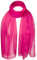 Basic Sense Plain Chiffon Soft Sheer Scarf, Fuchsia