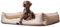 tierlando® Goofy Easy CLEAN – Orthopädisches Hundebett aus Kunstleder mit Matratzenschoner – für mittelgroße und große Hunde Größe: 110x90cm Farbe: 05 Creme