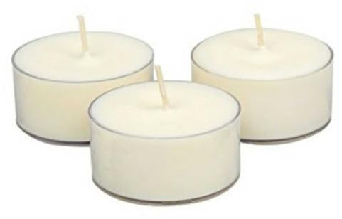 Bougies chauffe-plat au soja – 25 bougies non parfumées – Couleur naturelle – Bougies transparentes avec 6 à 8 heures de combustion Soyworx