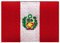 Peru Flag Embroidered Patch Peruvian Iron-On National Emblem