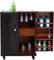 Kare Design Barschrank Globetrotter, Braun, Rollbar, Stauraum, Glashalter, Hausbar, Vintage, Wohnzimmer, Esszimmer, 92x66x45 cm (H/B/T)