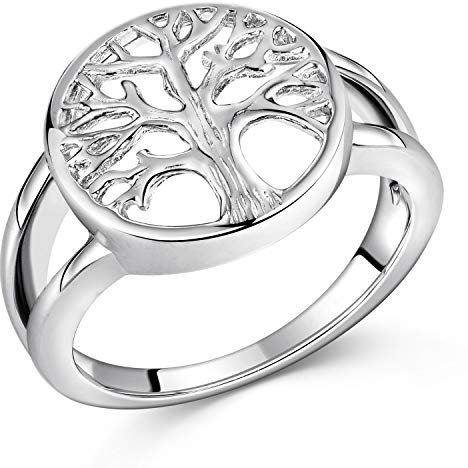MATERIA Lebensbaum Ring Silber 925 Keltischer Ring Baum des Lebens 5,6g mit Box #SR-69, Ringgrößen:51 (16.2 mm Ø)