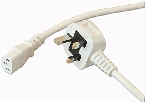 Pro Elec UK Plug to IEC C13 Socket Power Cable, 5m White