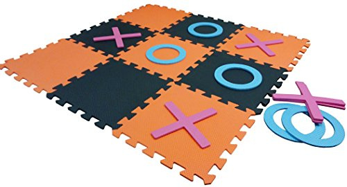 Giant Noughts and Crosses Outdoor Game – EVA Foam Tic Tac Toe for Kids & Adults – Garden, Wedding, Party & Event Family Fun Games – Indoor & Outdoor Use – 94.5cm x 94.5cm – Noughts and Crosses Game