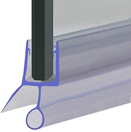 Shower or Bath Screen Door Seal | Fits 4, 5 or 6mm Glass | Seals Gaps of Up to 12mm | 80cm, 90cm, 140cm or 2m Long | SEAL002 (200cm)