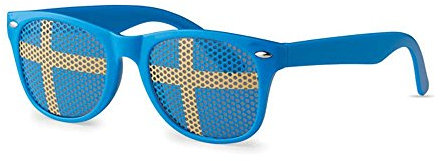 notrash2003 WM Sonnenbrille Fan-Artikel Fußball Brille Flagge Länderflaggen versch. Ausführungen (Schweden)