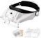 LED Cabeza Lupa Gafas con Luz de Aumento Profesional para Extensión de Pestañas,de Reparación Relojes,Costura,Manualidades,3 LEDs,6 Lentes,1,5X a 3.5X