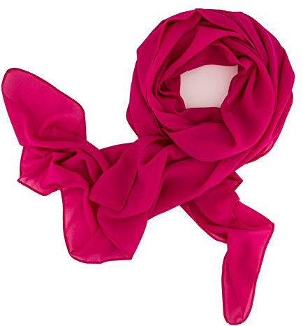 DOLCE ABBRACCIO by RiemTEX Schal Damen SWEET LOVE Stola Chiffon Tuch in 30 Unifarben Schals und Tücher Halstücher XXL Chiffontücher Halstuch in modischem Magenta für jede Jahreszeit (Magenta)