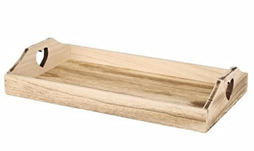 Casa y Menaje Bandeja Madera Vintage Qibao (Medidas del Producto: 31x19cm)