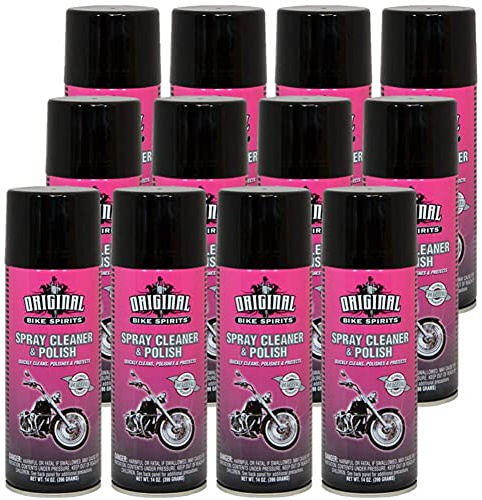 Original Bike Spirits Spray Cleaner and Polish - 14 oz (Case of 12) - 1039615 - Can to Make Any Vehicle Shine, Cleans, Polishes and Protects