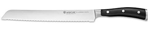 Wüsthof Classic Ikon 9 Inch Bread Knife, Black