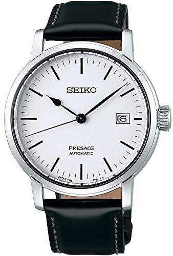 Seiko Presage Riki Watanabe Automatikuhr, weiße Emaille, Spb113 Spb113J1 Spb113J, japanische Herstellung, 100 m