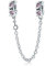 ZiNuo Charm Beads Love Heart Safety Chain 925 Sterling Silver Clip Lock Stopper Beads Safety Chain for Pandora Charm Bracelet DIY Jewelry (C)