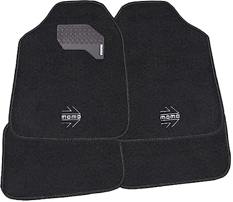Momo Auto-Fußmatten-Set 015 Weiß/Schwarz, 4 Stück