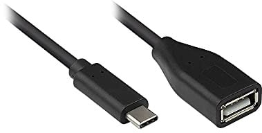 Good Connections USB C auf USB 2.0 A Buchse OTG Adapter-Kabel für Smartphone, Tablet - kompatibel zu Samsung, Huawei, iPad Air 2020, MacBook Pro u.v.m. - ca. 10 cm