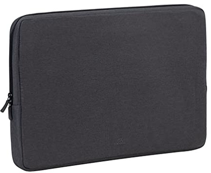 Rivacase 7707 Laptophülle 17,3 Zoll, Schwarz | Laptophülle für Notebook und MacBook, wasserabweisend, für Arbeit, Uni und Reisen