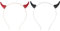 Lurrose 2Pcs Halloween Stirnband Glitter Teufel Hörner Haar Hoop Hörner Haarband Halloween Schmuck Set Halloween Party Favors Supplies (Schwarz Rot)