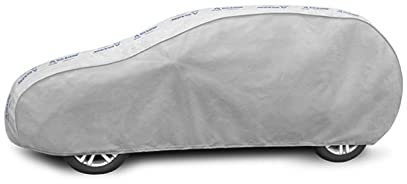 Autoabdeckung Wasserfest & Extrastark kompatibel mit Opel Astra IV (J) HB (09-15) Atmungsaktive Autoplane Abdeckplane Grau