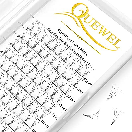 Premade Fan Volume Lash Extensions 4D 0.10D 13mm Russian Pre Made Fan Lashes | 3D 4D 5D 6D 0.07/0.10 C/D Curl 8-15mm | Long Lasting | Easy Application(4D 0.10D 13mm)