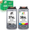 COLORETTO Wiederaufbereitet Druckerpatronen Tinte als Ersatz für Canon PG-37 XL 37XL CL-38 XL 38XL (1 Schwarz,1 Farbe) für Pixma MX300 MX310 iP1800 iP1900 iP2500 iP2600 MP140 MP190 MP210 MP220 MP470