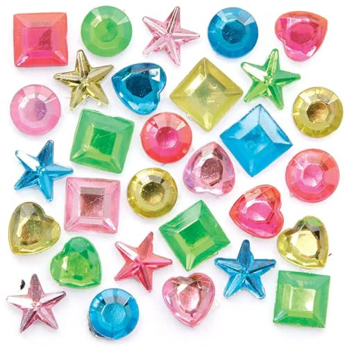 Baker Ross FC550 Fairy Self-Adhesive Gems - Pack of 200, Sticker Gemstones, Crafts for Kids, Decorative Stones