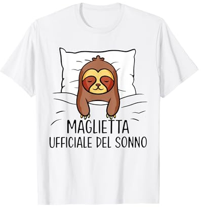 Divertente Bradipo Pigiama Camicia da Notte Maglietta