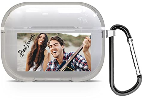 Custodia personalizzata personalizzata in morbido TPU trasparente in gomma con qualsiasi testo, foto, immagine, logo, design personalizzato per AirPods Pro 2