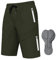 Logas MTB Herren Radlerhose,Herren Mountainbike Shorts Atmungsaktiv Radhose ，MTB Shorts für Männer mit 6 Taschen,Grün,XL