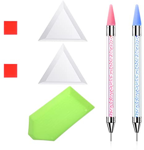 Cobee 80pcs Diamant Stift Kleber Ton,2x2cm DIY Malerei Kleber Ton bunte Malerei Ton Wachs Stickerei Kreuzstich Malerei Set Werkzeug DIY Diamant Wachs Werkzeug für Stickerei Zubehör,Mehrfarbig