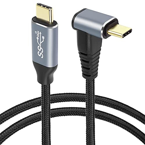 GELRHONR Winkel USB C Kabel 100W, 90 Grad USB Typ-C Stecker auf Stecker 10Gbps Datenübertragung 20V5A Schnelllade 4K@60Hz Vedio, für i/Phone 15 Pro max Sam/sung Note20 Ga/laxy S23/S22/S21(1M/3.2Ft)